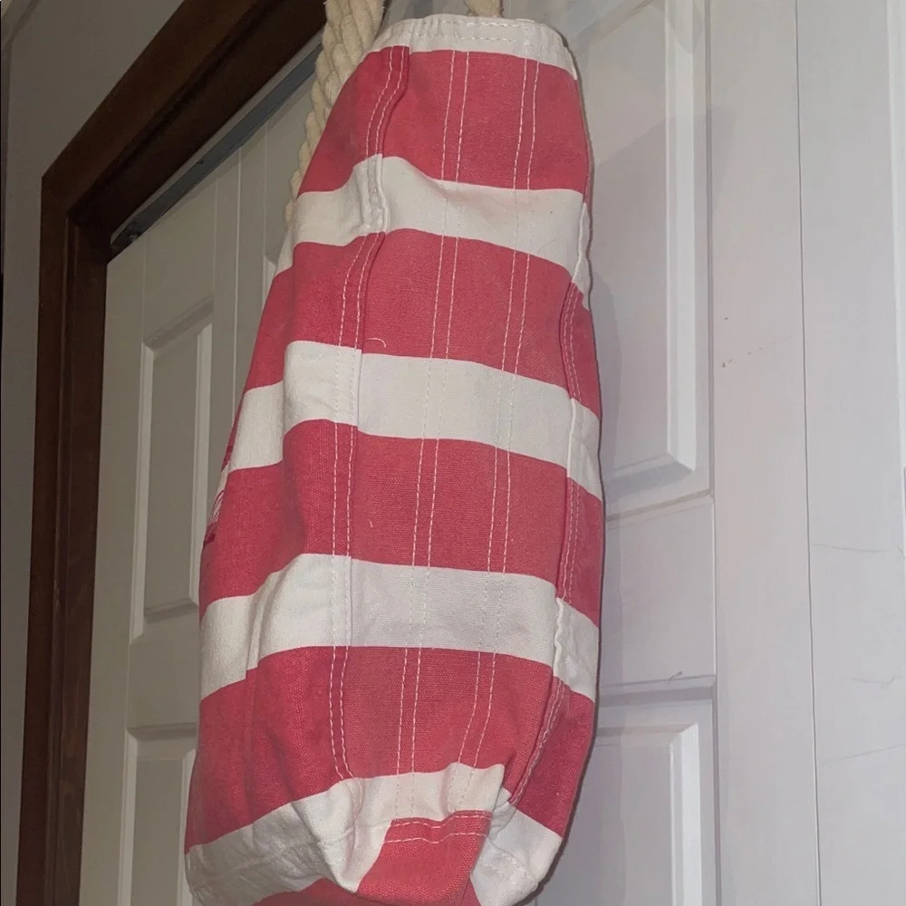 Universal Striped Tote with Rope Handles - Picture 3 of 10